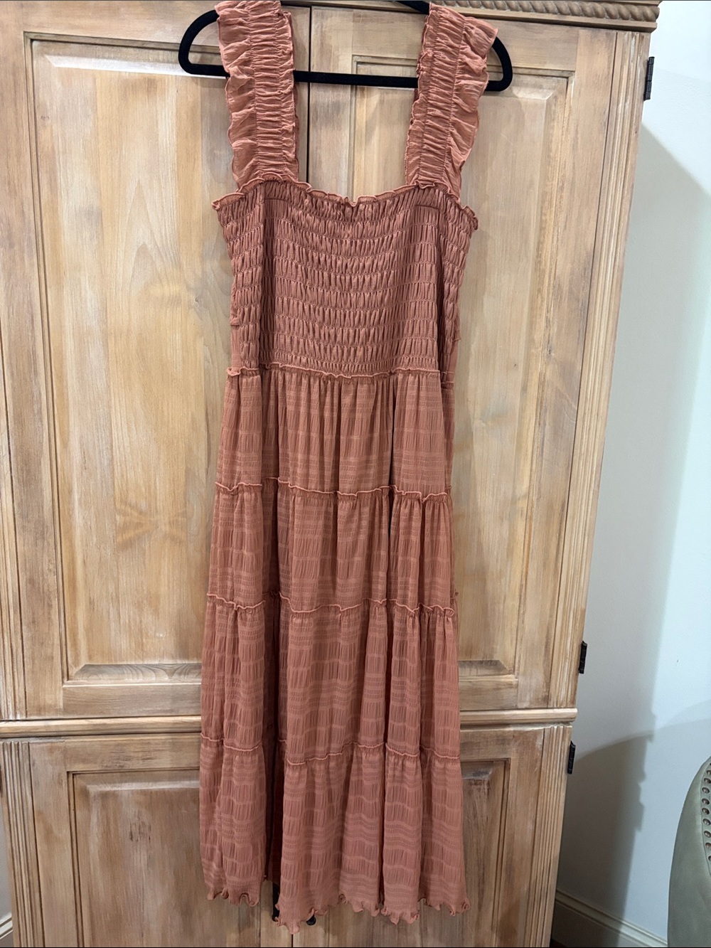 Max Studio Sleeveless Tiered Maxi Dress in Dusty Rose - Picture 5 of 5